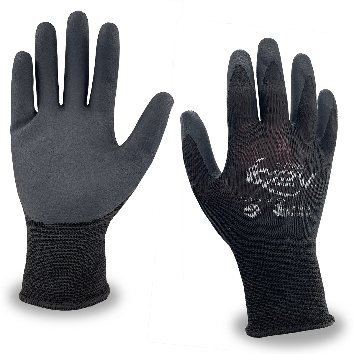 X-Stress Foam Nitrile Palm Coated work gloves. Excellent puncture, tear and abrasion resistance. The coating is also breathable and durable. Touchscreen Fingertips.